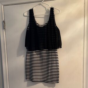 Black and White Striped Dress